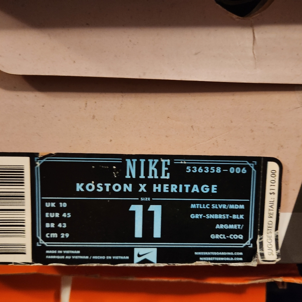 NIKE SB Koston X Heritage Air Max Type